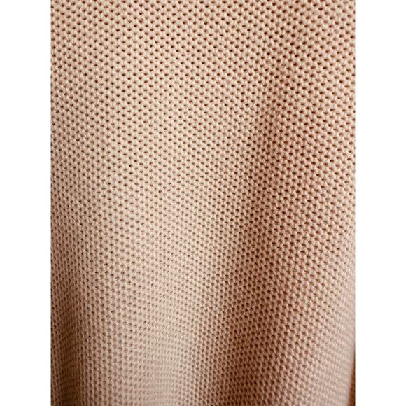 NEW J Crew Silk Cotton Pique Stitch Light Pale Pink Peach Crewneck Sweater Large - Picture 2 of 5